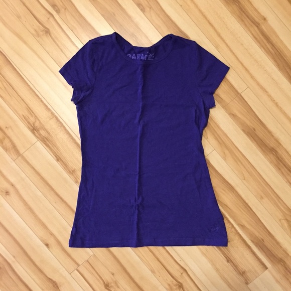 Deep purple slimming fit tee T-shirt